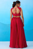 Outstanding Red Crepe Embroidered Crop Top Palazzo Set with Embroidered Jacket
