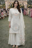 Elegant Off White Georgette Embroidered Palazzo Set with Dupatta for Women