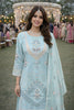 Superb Sky Blue Georgette Embroidered Palazzo Set with Dupatta for Women