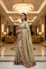 Gold Silk Saree Floral Embroidery Border Designer Party Wear Saree