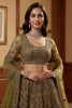 Superb Pista Green Embroidered Wedding Wear Lehenga Choli with Net Dupatta