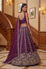 Stunning Purple Fendy Organza Silk Embroidered Wedding Wear Lehenga Choli with Dupatta