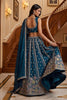 Beautiful Teal Blue Fendy Organza Silk Embroidered Wedding Wear Lehenga Choli with Dupatta