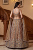 Stylish Brown Fendy Organza Silk Embroidered Wedding Wear Lehenga Choli with Dupatta