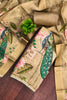 Stylish Olive Green Cotton Printed Semi-Stitched Straight Salwar Suit with Dupatta