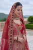 Stunning Red Silk Embroidered Bridal Lehenga Choli with Soft Net Dupatta