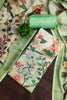Fresh Mint Green Linen Cotton Floral Printed Semi-Stitched Straight Salwar Suit with Dupatta