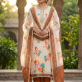 Charming Off White Linen Cotton Floral Printed Semi-Stitched Straight Salwar Suit with Dupatta (Copy)