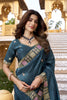 Teal Blue Embroidered Saree Saree Rich Designer Border