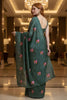 Dark Green Floral Embroidered Saree Designer Saree