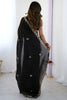 Black Embroidered Saree Designer Border Party Wear Saree
