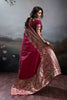 Red Banarasi Silk Saree with Rich Zari Woven Border Designer Blouse