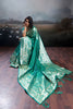 Rama Green Banarasi Silk Saree Rich Zari Woven Border Designer Blouse