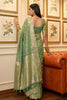 Green Banarasi Silk Saree Gold Zari Weaving Traditional Wear Saree