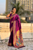 Rani Pink Paithani Silk Saree Rich Gold Zari Border Multicolor Peacock Pallu 