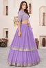 Graceful Lavender Embroidered Georgette Lehenga Choli with Soft Net Dupatta