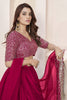 Lovable Rani Pink Embroidered Georgette Lehenga Choli with Soft Net Dupatta