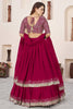Lovable Rani Pink Embroidered Georgette Lehenga Choli with Soft Net Dupatta