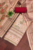 Premium Peach Floral Printed Viscose Straight Salwar Suit with Dupatta