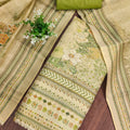 Festive Beige Floral Printed Viscose Straight Salwar Suit with Dupatta