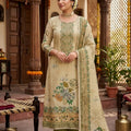Fashionate Pista Green Floral Printed Viscose Straight Salwar Suit with Dupatta