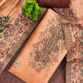 Trendy Rust Orange Floral Printed Viscose Straight Salwar Suit with Dupatta