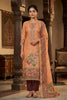 Trendy Rust Orange Floral Printed Viscose Straight Salwar Suit with Dupatta