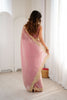 Pink Tissue Silk Saree Gold Embroidered Border Designer Saree