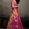 Rani Pink Banarasi Silk Saree Gold Zari Weaving Designer Saree