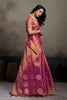 Rani Pink Banarasi Silk Saree Gold Zari Weaving Designer Saree