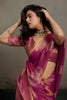 Rani Pink Banarasi Silk Saree Gold Zari Weaving Designer Saree