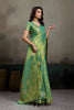 Mehendi Green Banarasi Silk Saree Gold Zari Weaving Designer Saree