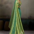 Mehendi Green Banarasi Silk Saree Gold Zari Weaving Designer Saree