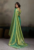 Mehendi Green Banarasi Silk Saree Gold Zari Weaving Designer Saree