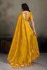 Mustard Yellow Silk Blend Woven Designer Saree Traditional Motifs Blouse