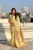 Yellow Banarasi Silk Saree with Floral Zari Weaving Rich Golden Border