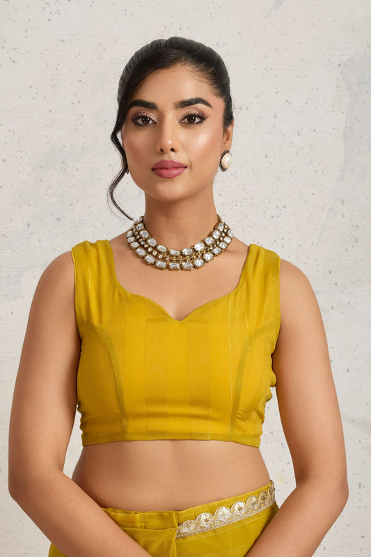 Mustard Yellow Chiffon Saree Lace Border Designer Saree