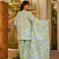 Graceful Mint Green Digital Printed Cambric Cotton Punjabi Patiala Suit with Dupatta for Women