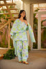 Graceful Mint Green Digital Printed Cambric Cotton Punjabi Patiala Suit with Dupatta for Women