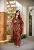 Stylish Rust Digital Printed Cambric Cotton Punjabi Patiala Suit with Dupatta for Women