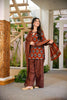Stylish Rust Digital Printed Cambric Cotton Punjabi Patiala Suit with Dupatta for Women
