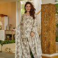 Amazing Cream Digital Printed Cambric Cotton Punjabi Patiala Suit with Dupatta for Women