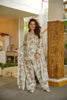 Amazing Cream Digital Printed Cambric Cotton Punjabi Patiala Suit with Dupatta for Women