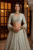 Glorious Sea Green Embroidered Wedding Wear Lehenga Choli with Net Dupatta