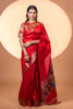 Red Paithani Silk Saree with Golden Zari Border Designer Pallu