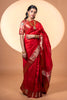 Red Paithani Silk Saree with Golden Zari Border Designer Pallu