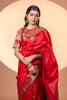 Red Paithani Silk Saree with Golden Zari Border Designer Pallu