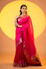 Rani Pink Paithani Silk Saree with Golden Zari Border Rich Designer Pallu