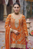 Elegant Orange Readymade Chinon Palazzo Suit with Dupatta for Women