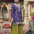 Stunning Purple Readymade Chinon Palazzo Suit with Dupatta for Women